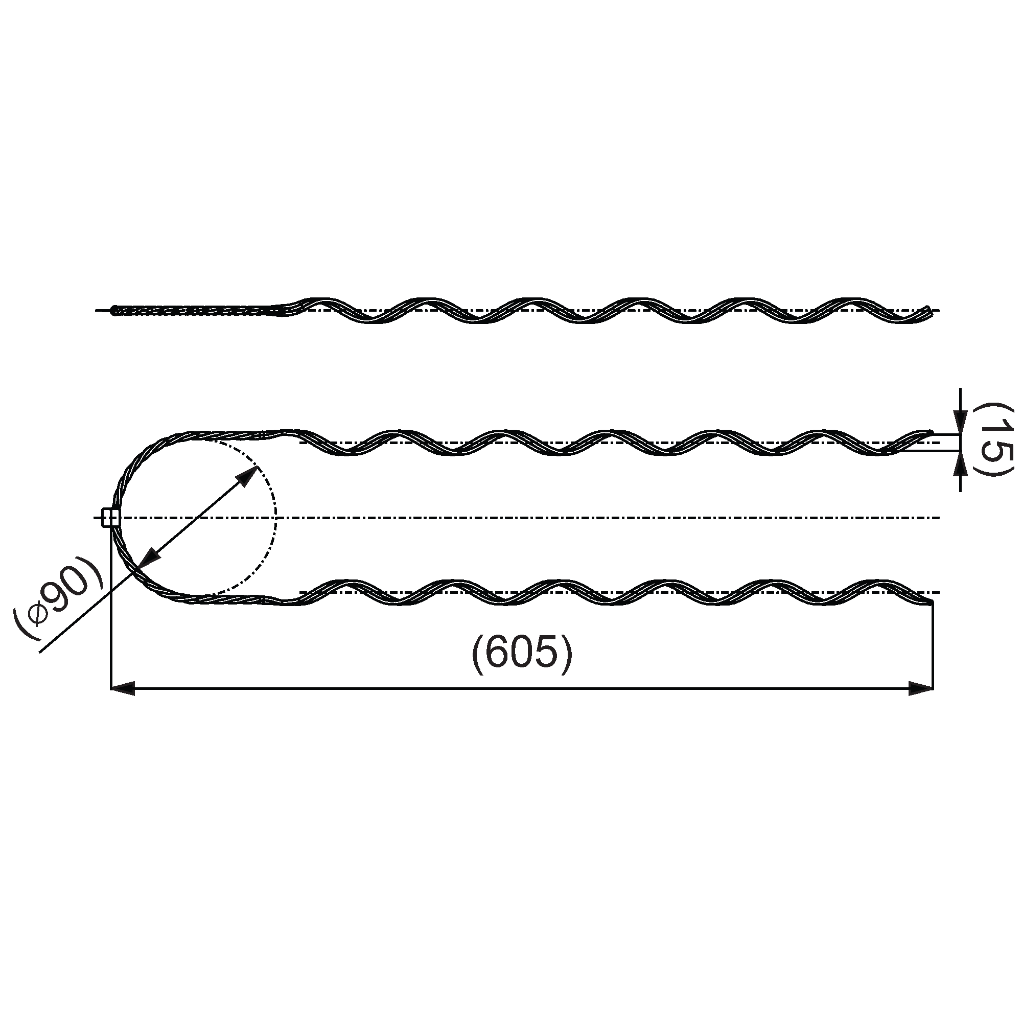 Helical tie Ensto CO120 - 1