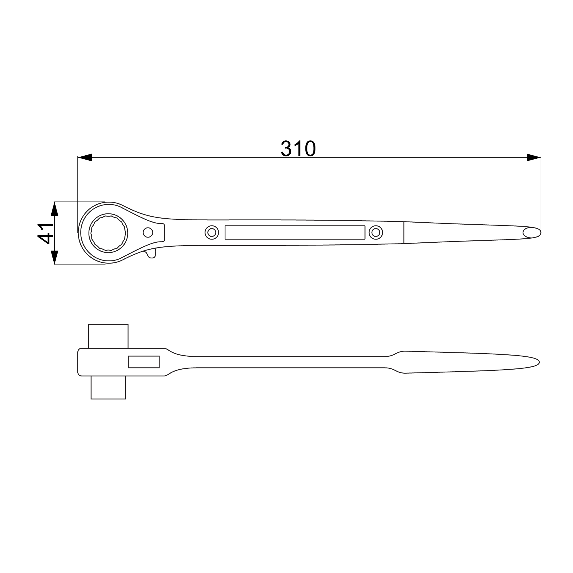 Ratchet wrench Ensto CT6.1719 - 2