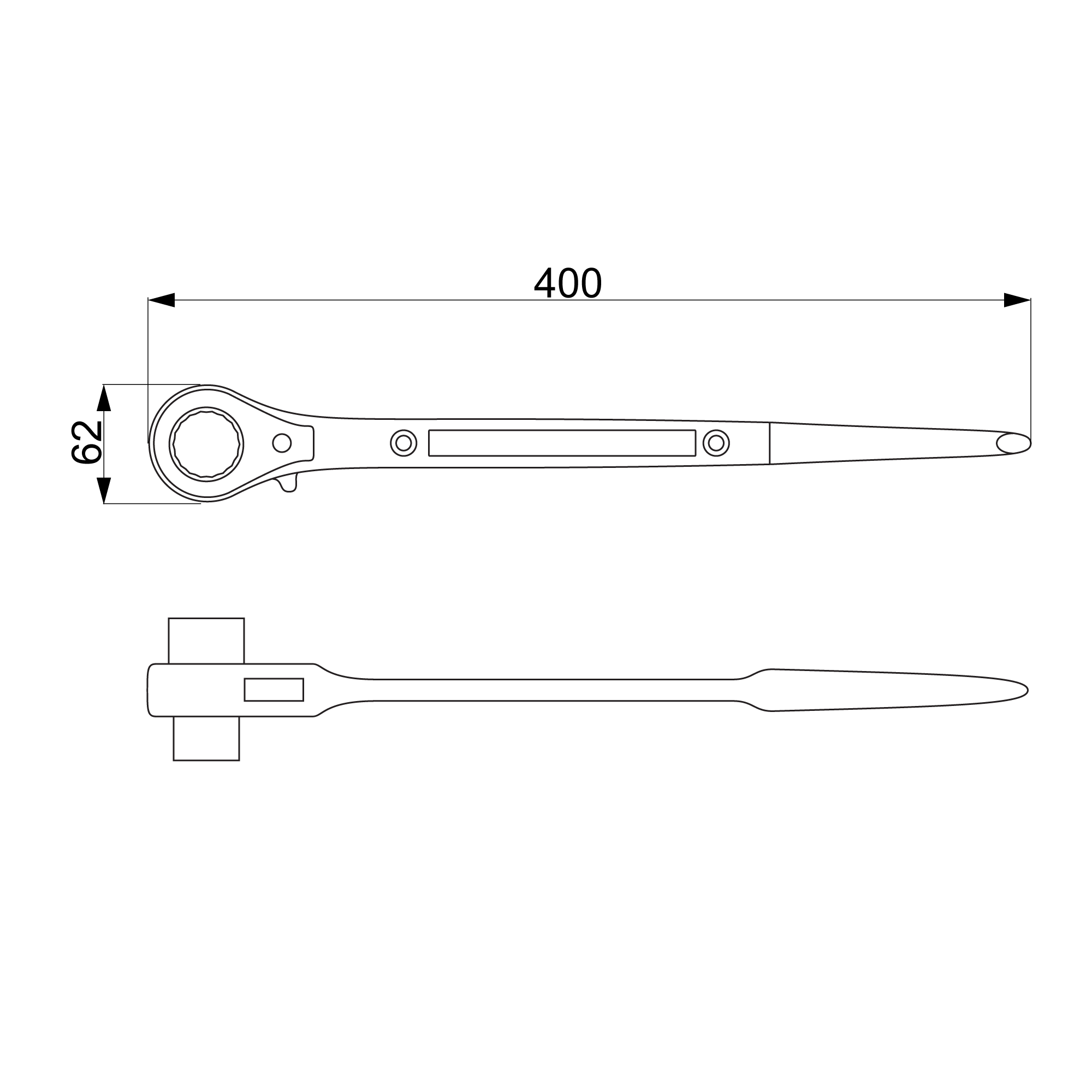 Clé à cliquet Ensto CT6.2730 - 2