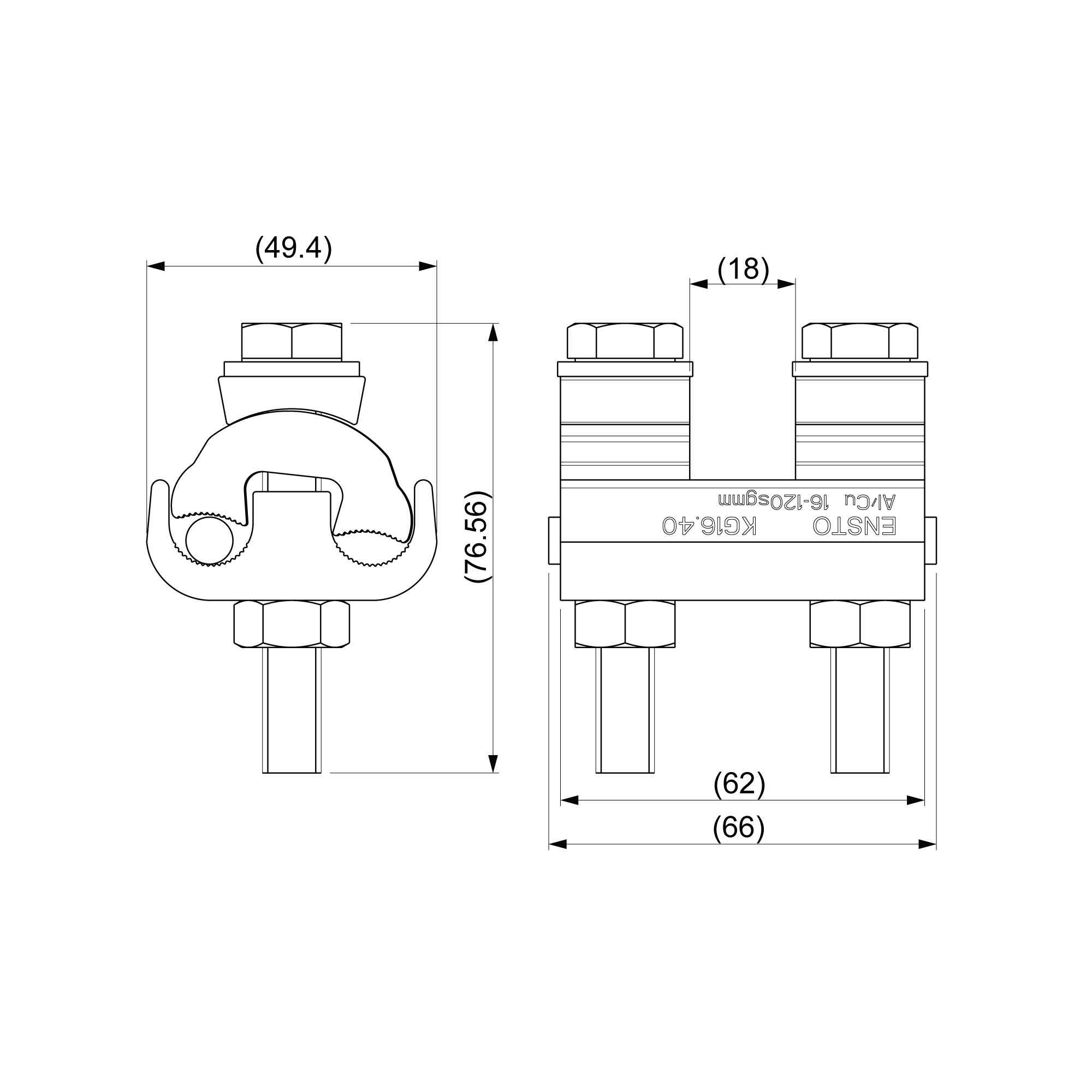 Busbar connector Ensto KG16.40 - 1