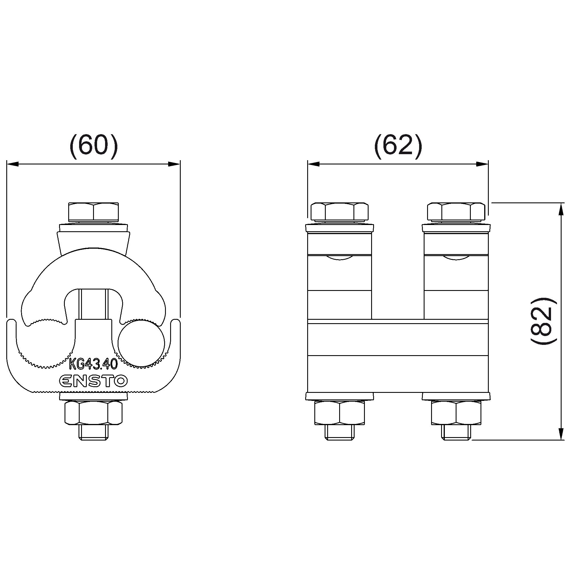 Skenklämma Ensto KG43.40 - 1