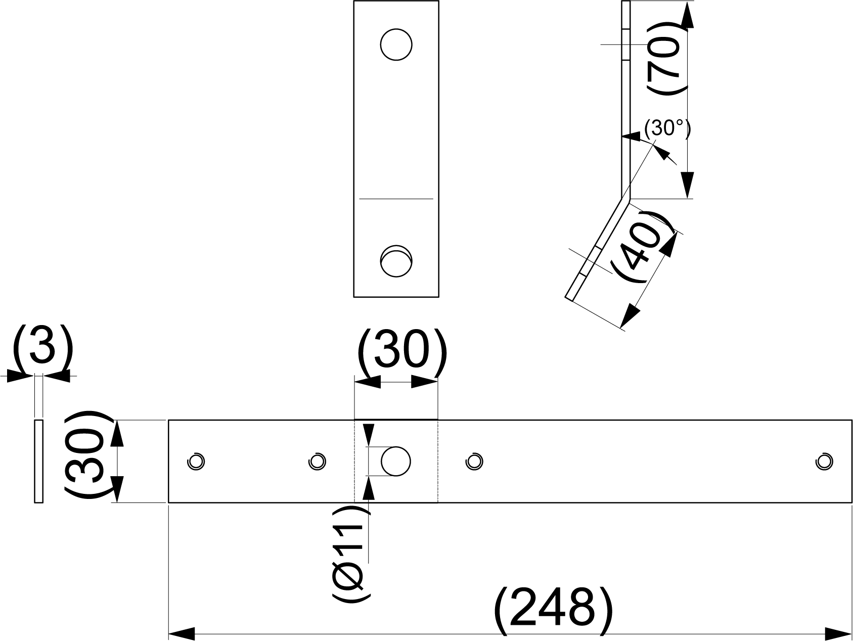 Fastening bar Ensto PEM216.1 - 2