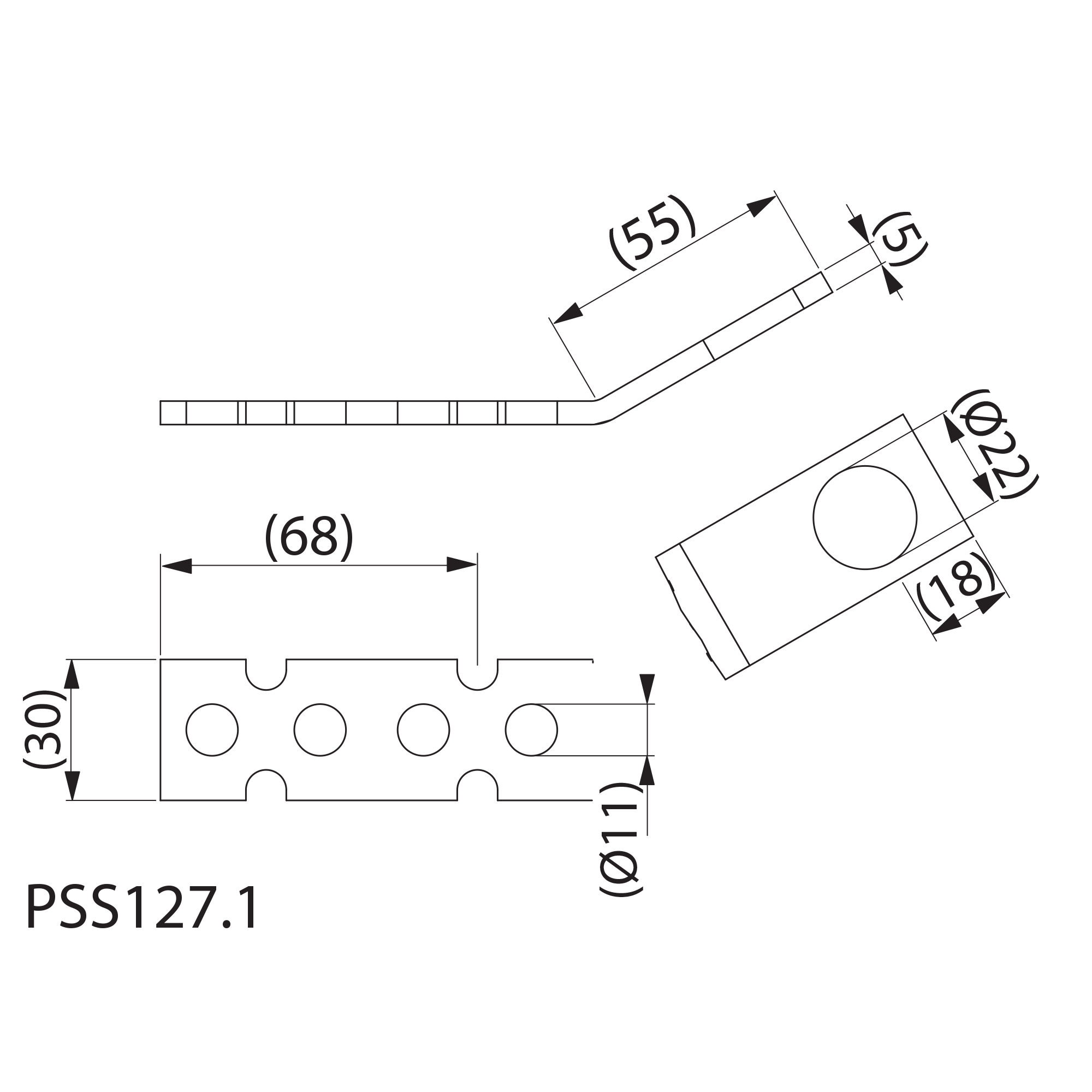 Copper bar Ensto PSS127.1 - 1