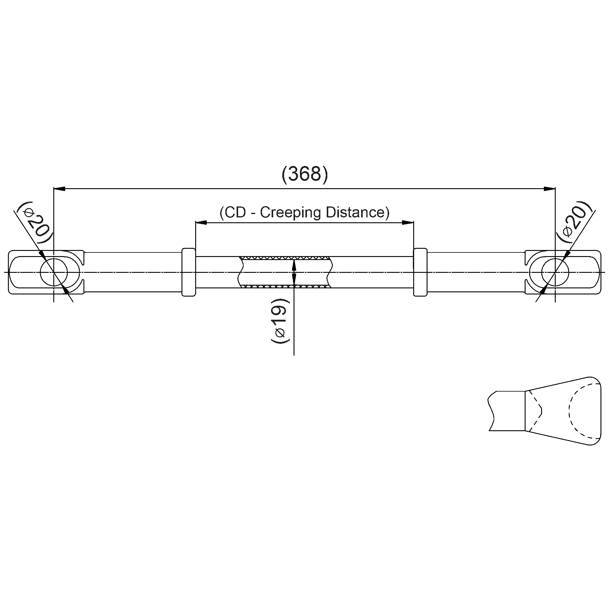 Composite stay insulator Ensto SDI71