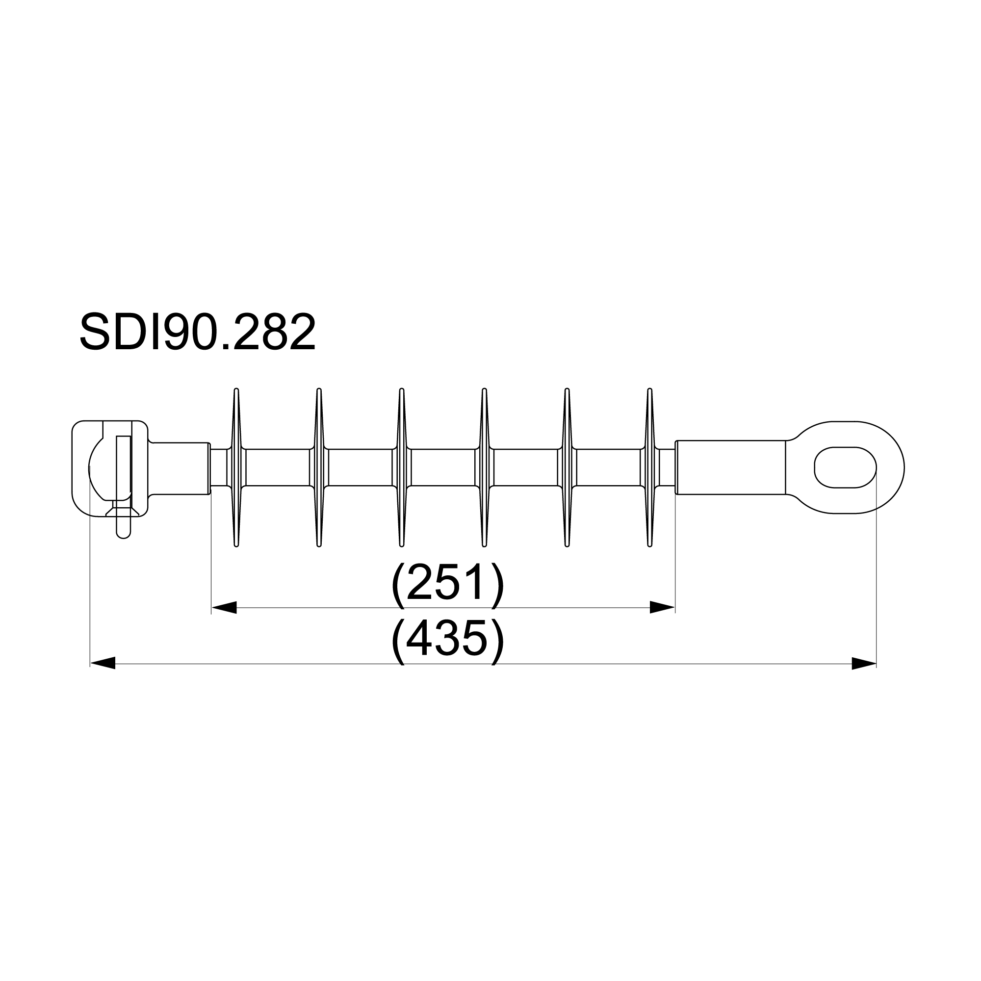 Composite tension insulator Ensto SDI90.282 - 1