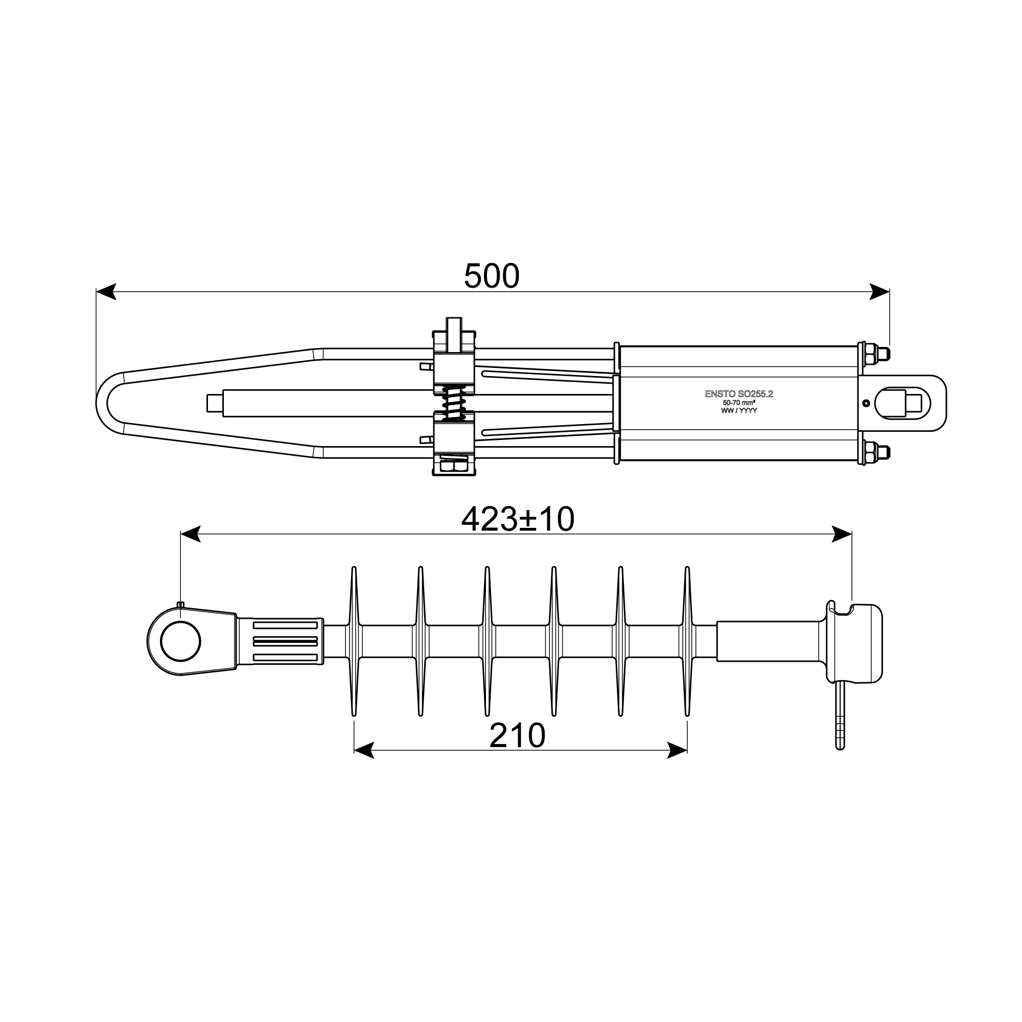Tension insulator set Ensto SDP902811.2352 - 1