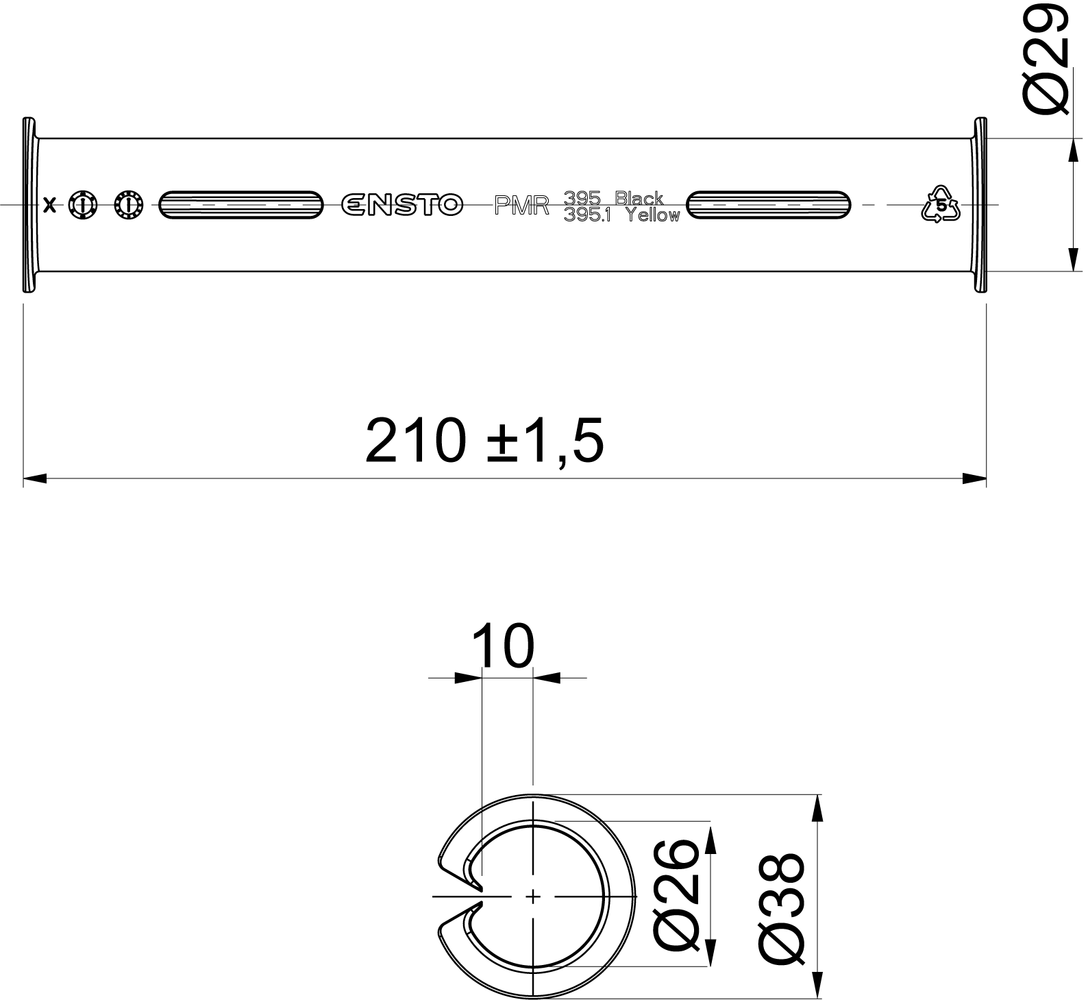 Stay wire mark set Ensto SH146 - 1