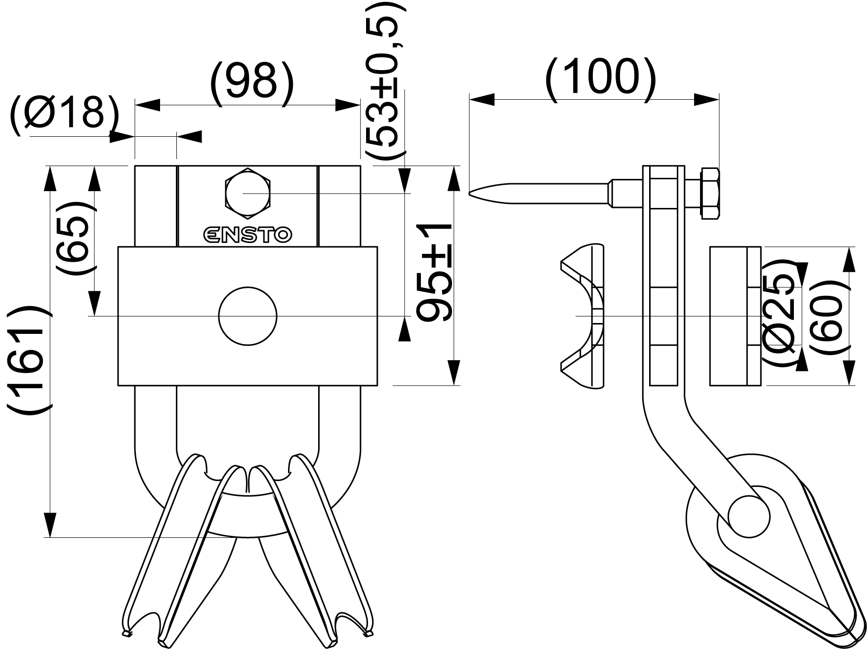 Bardunfestebolt Ensto SH651 - 1