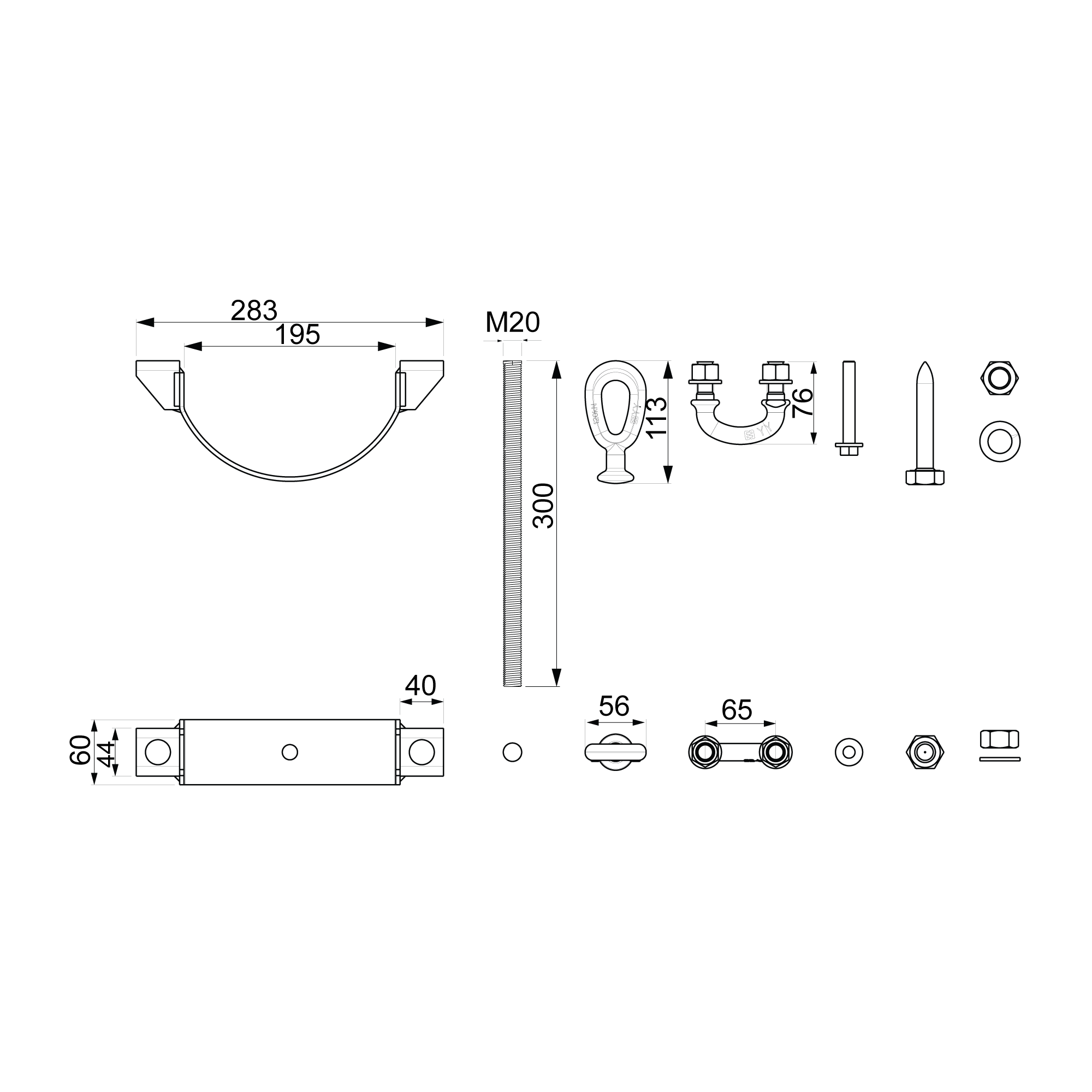 Ensemble d´accessoires Ensto SHP192.9 - 1