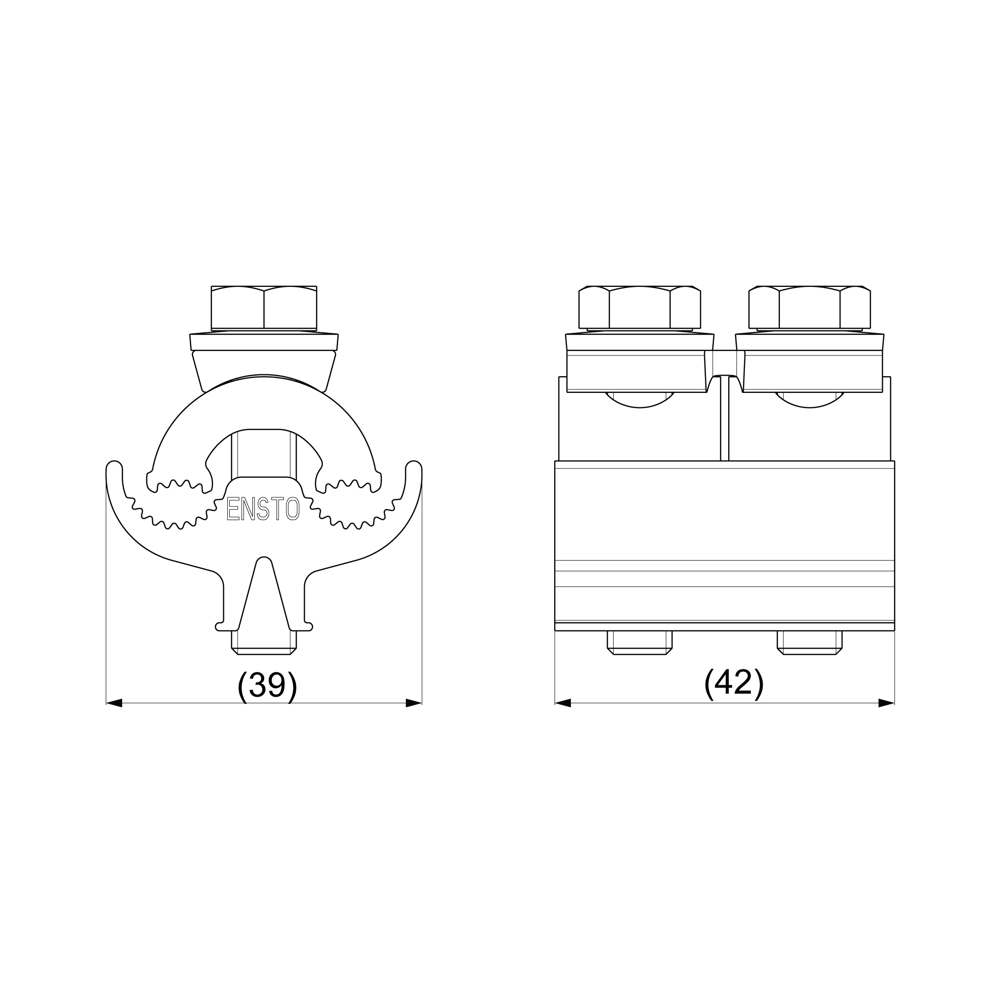 Parallel groove connector Ensto SL37.201 - 1