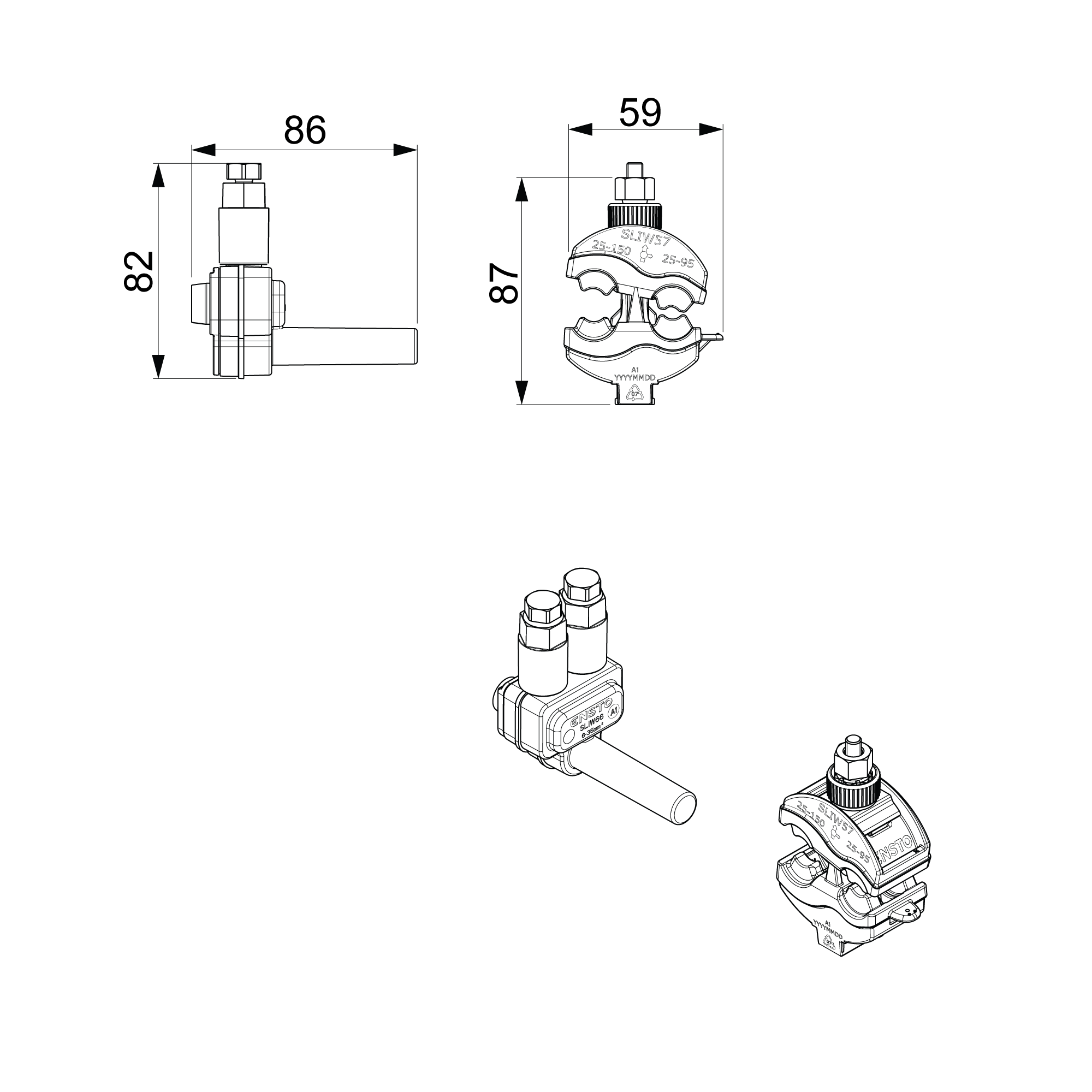 Insulation piercing connector Ensto SLIW66.57 - 1