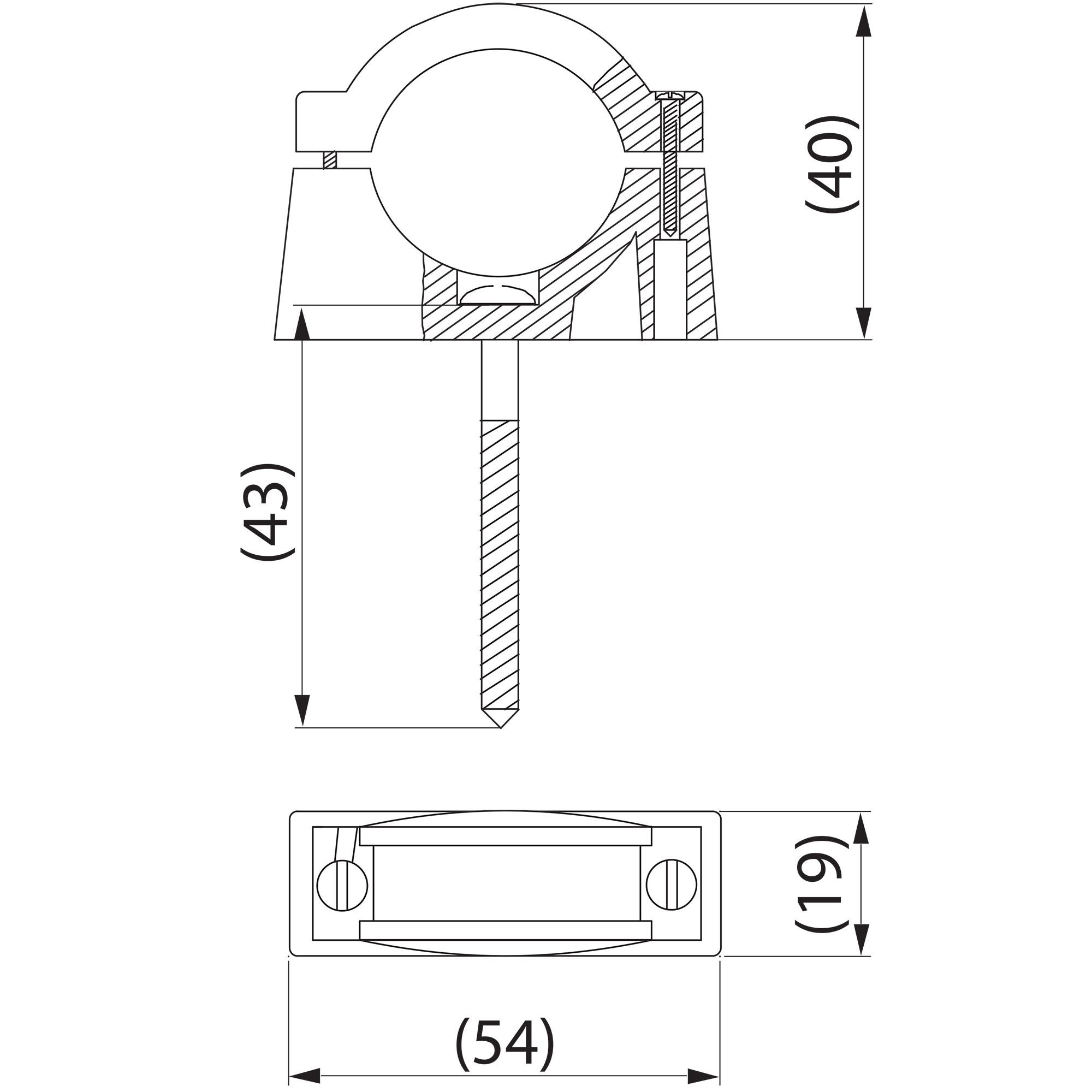 Distance clip Ensto SO72.1 - 1