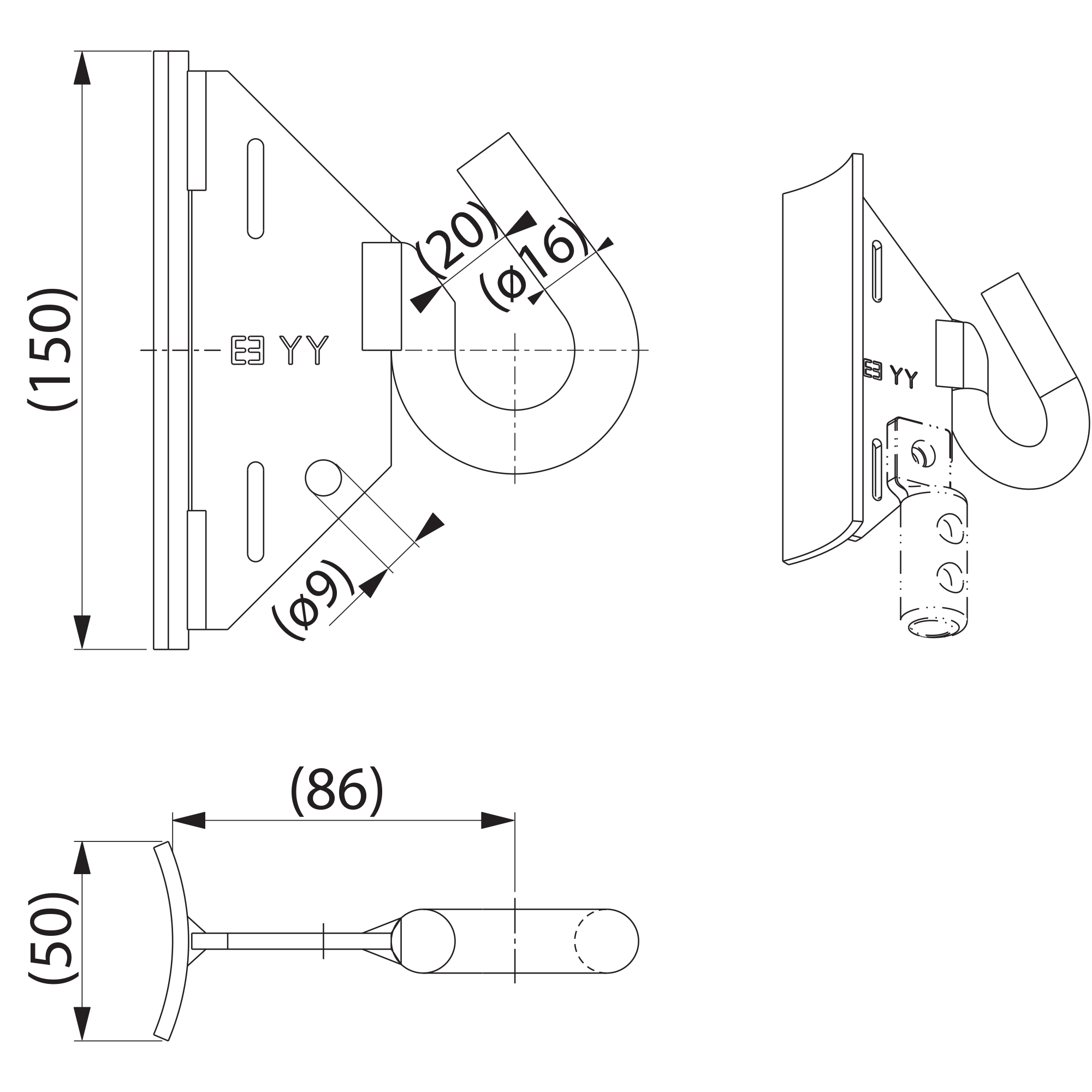 Suspension hook Ensto SOT29.10 - 1