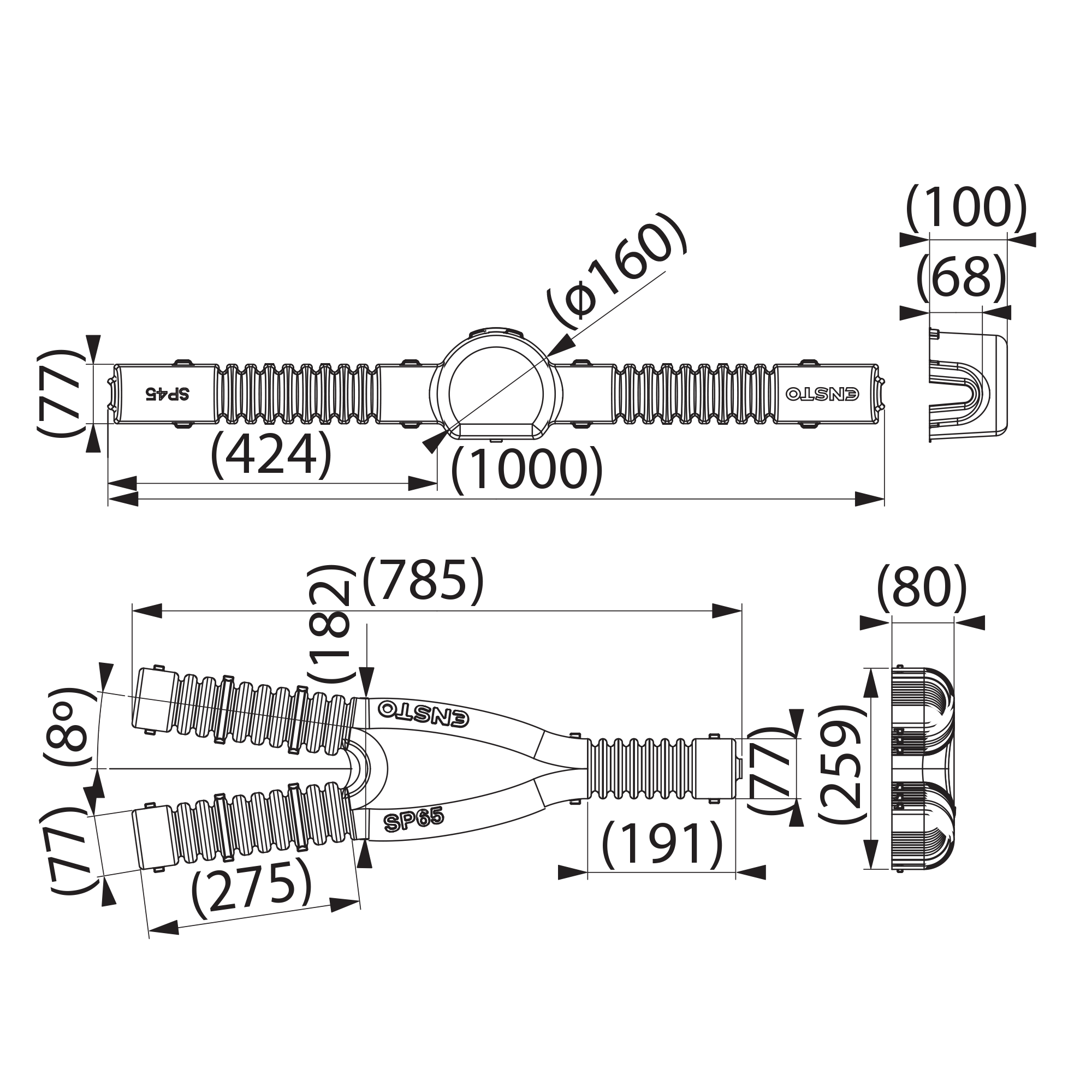 Zestaw osłon przed ptakami Ensto SP66 - 1