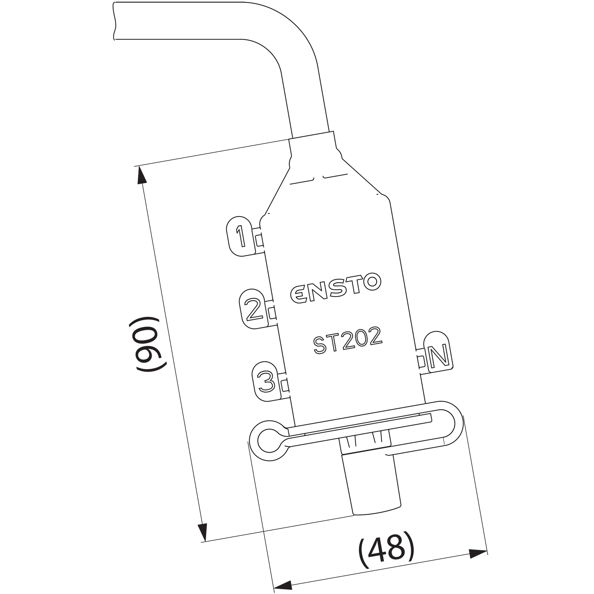 Temporary earthing connector Ensto ST202 - 1