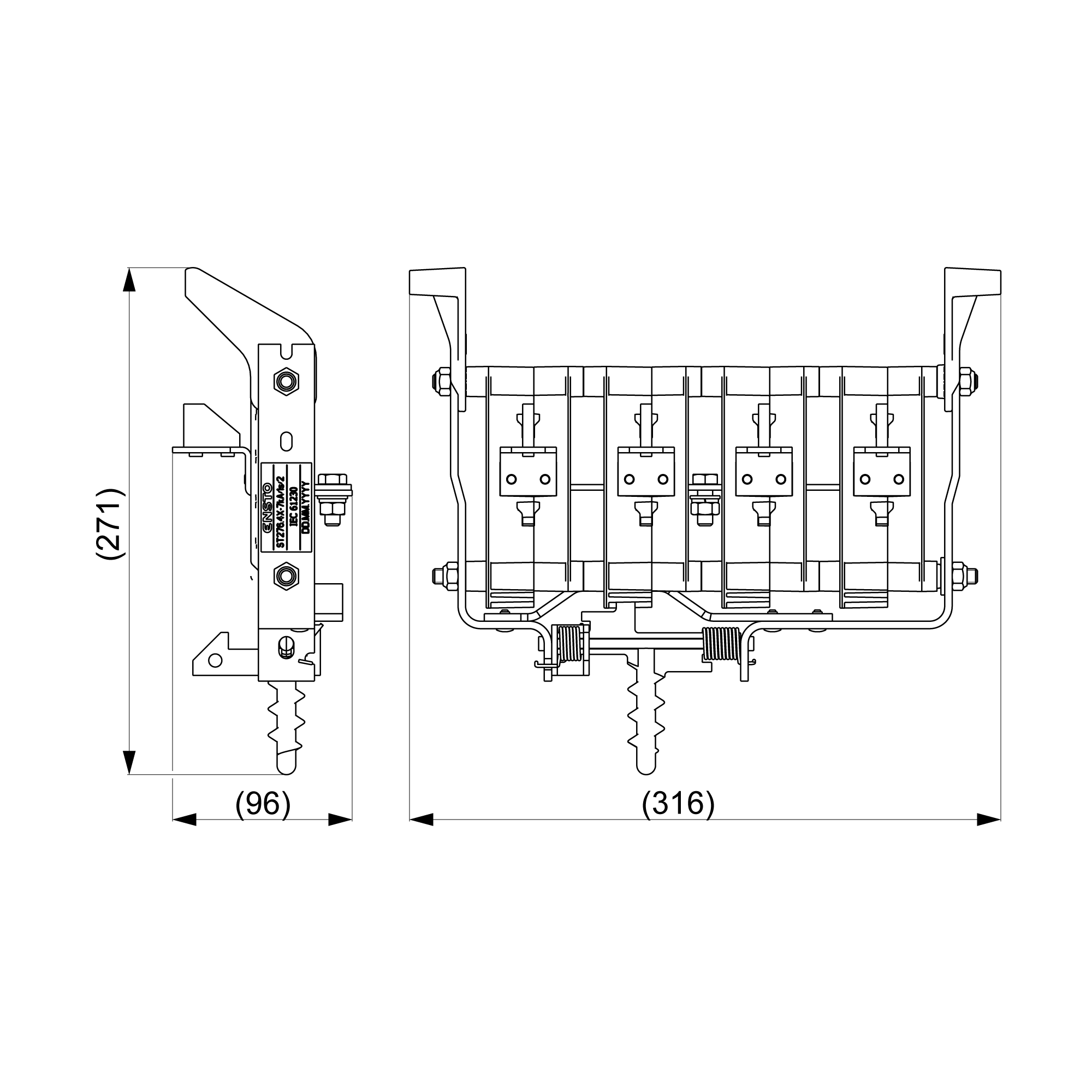 Earthing device Ensto ST276.41 - 2